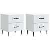 vidaXL Armario de Noche 2 pcs 43 x 34,5 x 47,5 cm Madera de Ingenier&iacute;a