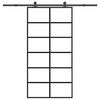 vidaXL Puerta corredera con herrajes 102x205 cm ESG vidrio y aluminio