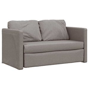 vidaXL Sof&aacute; cama de suelo 2 en 1 tela gris Taupe 112x174x55 cm