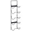 vidaXL Botellero de pared para 5 botellas hierro negro