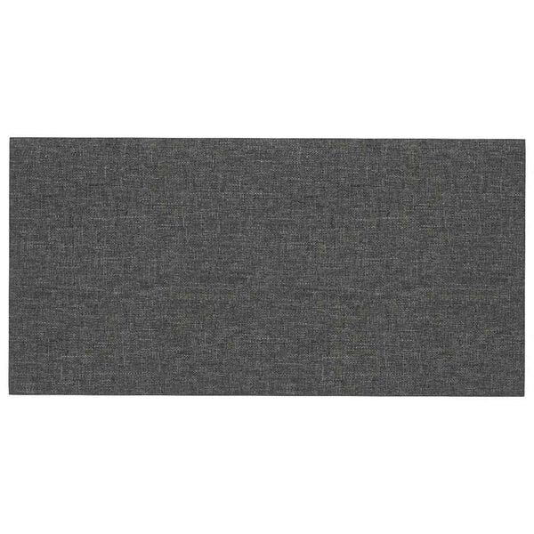 vidaXL Paneles de pared 12 uds tela gris oscuro 30x15 cm 0,54 m²