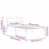 vidaXL Estructura de cama con cabecera Marr&oacute;n cera 75 x 190 cm