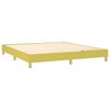 vidaXL Cama box spring con colch&oacute;n y LED tela verde 160x200 cm