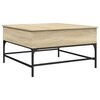 vidaXL Mesa de centro madera ingenier&iacute;a metal roble Sonoma 80x80x45 cm