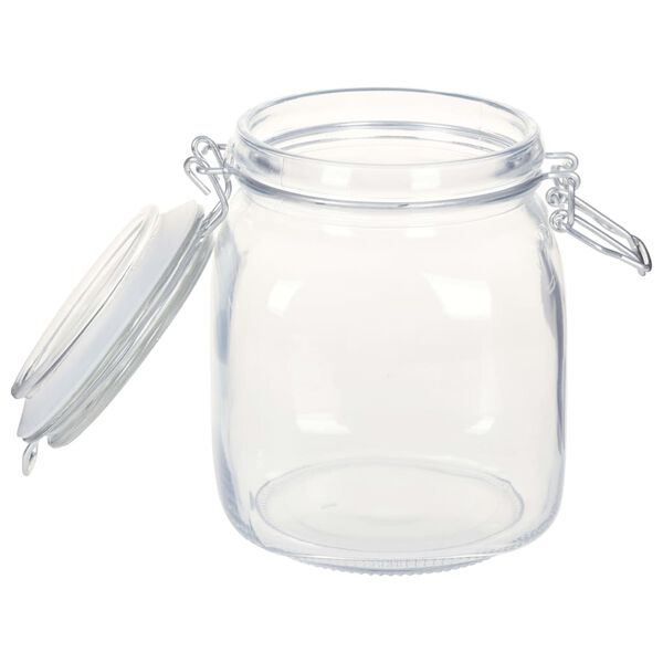 vidaXL Tarros de vidrio con cierre herm&eacute;tico 12 unidades 1 L