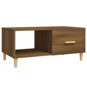 vidaXL Mesa de centro madera de ingenier&iacute;a roble marr&oacute;n 89,5x50x40 cm