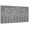 vidaXL Adorno de pared de jard&iacute;n acero corten dise&ntilde;o flores 105x55 cm