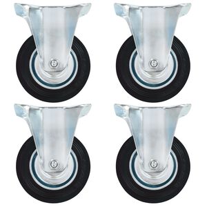 vidaXL Ruedas fijas 4 unidades 100 mm
