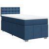 vidaXL Cama box spring con colch&oacute;n tela azul 90x200 cm