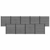 vidaXL Conjunto de valla 1564 x 186 cm WPC y Aluminio Gris