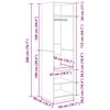 vidaXL Armario Madera vieja 50 x 50 x 200 cm Madera de ingenier&iacute;a
