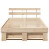 vidaXL Estructura de cama Marr&oacute;n 140 x 190 cm Madera de pino macizo