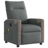 vidaXL Sill&oacute;n reclinable de masaje el&eacute;ctrico tela gris oscuro
