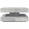 vidaXL Mesa de centro giratoria 360 grados gris hormig&oacute;n 70x70x34,5 cm