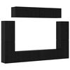 vidaXL Conjunto de mueble de TV 8 uds. Roble negro