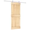vidaXL Puerta Corredera Natural y Blanco 80 x 210 cm
