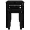 vidaXL Mesas apilables 3 piezas madera maciza de pino negro