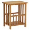 vidaXL Mesa revistero madera maciza de roble 45x35x55 cm