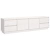 vidaXL Mueble de TV madera maciza de pino blanco 176x37x47,5 cm