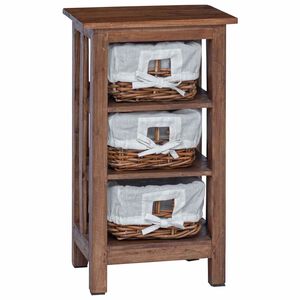 vidaXL Mesa lateral Marr&oacute;n Madera maciza de Caoba