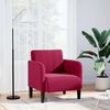 vidaXL Sill&oacute;n con reposabrazos Terciopelo Rojo Vino 54 cm