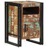 vidaXL Mesita de noche de 40x40x59 cm, madera maciza reciclada