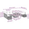 vidaXL Conjunto de sof&aacute; de jard&iacute;n con coj&iacute;n Manual 11 pcs Gris claro
