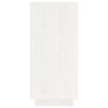 vidaXL Aparador de madera maciza de pino blanco 60x34x75 cm