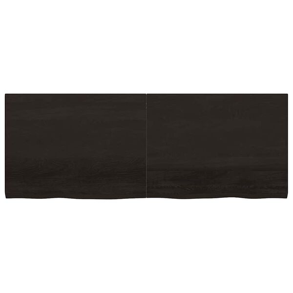 vidaXL Encimera de baño madera tratada marrón oscuro 160x60x(2-4) cm