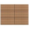 vidaXL Tile de Decking 6 pcs Marr&oacute;n 60 x 30 cm WPC