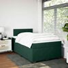 vidaXL Cama box spring con colch&oacute;n terciopelo verde oscuro 120x190 cm