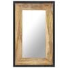vidaXL Espejo de madera maciza de mango 80x50 cm