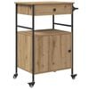 vidaXL Carro de Cocina Roble artisan 56 x 43 x 89,5 cm
