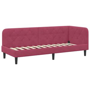 vidaXL Estructura de cama en esquina Rojo vino 80 x 200 cm Terciopelo