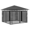 vidaXL Cenador con mosquitera gris antracita 3x3x2,73 m 180 g/m&sup2;