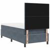 vidaXL Cama Box Spring LED con colch&oacute;n Gris oscuro 90 x 190 cm tela