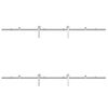 vidaXL Kit de herrajes para puerta corredera 183 cm acero plateado