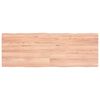 vidaXL Tablero mesa madera tratada borde natural marr&oacute;n 140x50x(2-4)cm