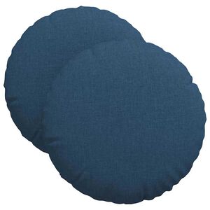 vidaXL Cojines para asiento 2 pcs Azul &Oslash;40 x 13 cm tela