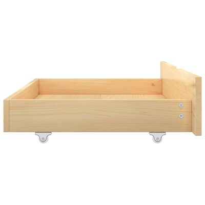 vidaXL Estructura de cama con 2 cajones madera maciza pino 100x200 cm