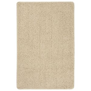 vidaXL Alfombra peluda antideslizante color crema 200x290 cm