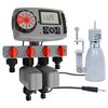 vidaXL Temporizador autom&aacute;tico con 4 estaciones sensor de humedad 3 V