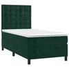 vidaXL Cama box spring colch&oacute;n y LED terciopelo verde oscuro 100x200cm