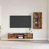 vidaXL Conjunto de mueble de TV con caj&oacute;n FLORIN Roble ahumado