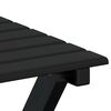 vidaXL Mesa auxiliar plegable madera maciza de &aacute;lamo negro