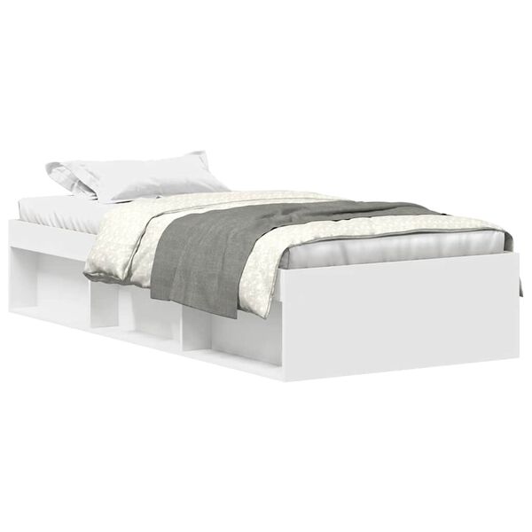 vidaXL Estructura de cama blanca 100x200 cm