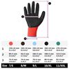 vidaXL Guantes de Trabajo 12 pcs Rojo y Negro 9 / l