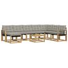 vidaXL Conjunto de sof&aacute;s de exterior 9 pcs Blanco y Gris Claro