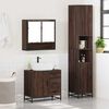 vidaXL Set de muebles baño 3 pzas madera contrachapada roble marrón