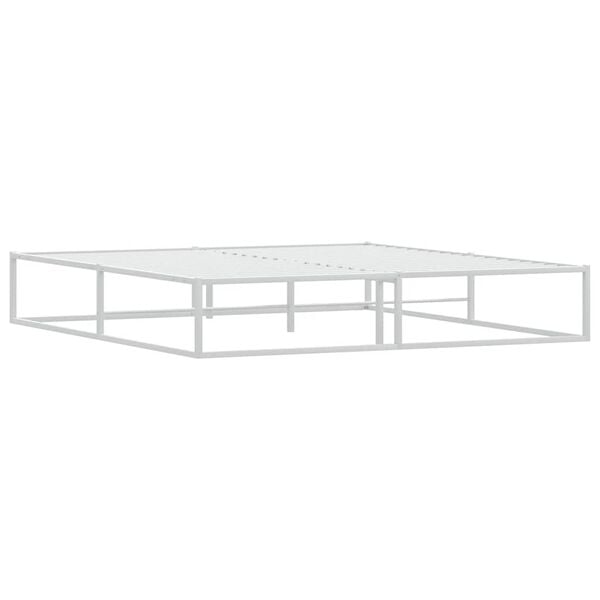 vidaXL Estructura de cama sin colch&oacute;n metal blanco 180x200 cm
